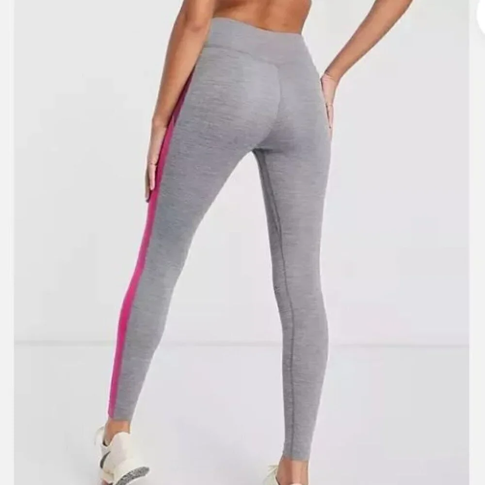 Nike One (Women's XXL) Women's Dri-Fit Gray/Pink Color Block Leggings New